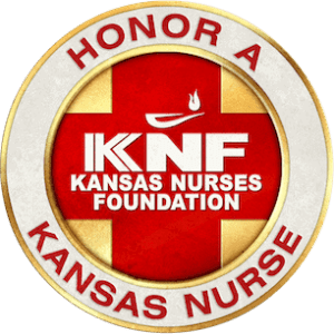 Kansas Nurses Foundation Honor a Kansas Nurse Seal Logo